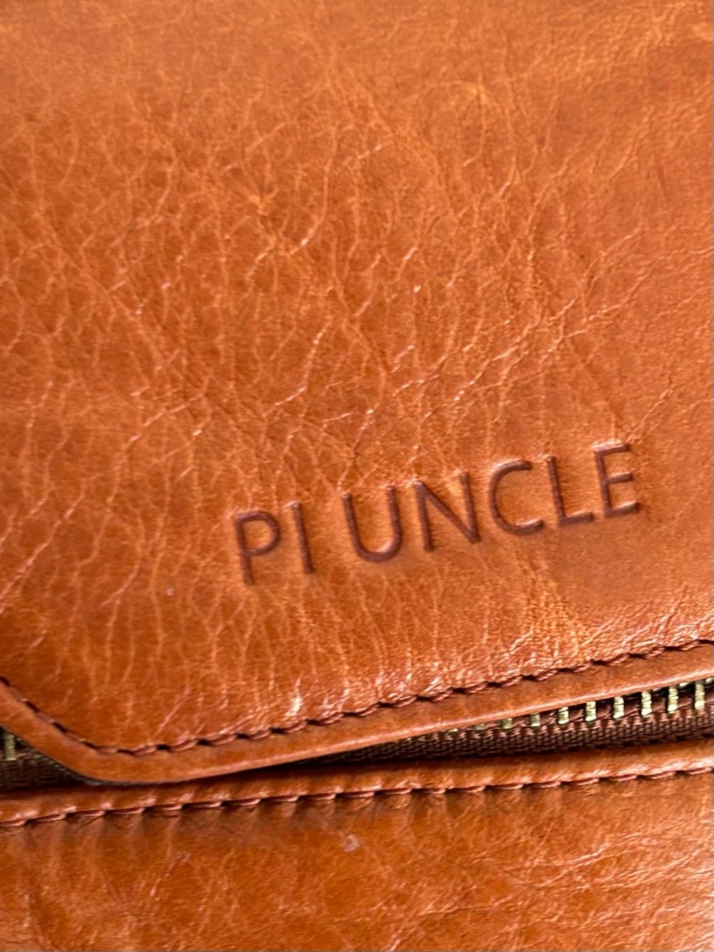 Pluncle Brown Leather Crossbody Messenger Bag bum bag sling bag - Picture 7 of 14